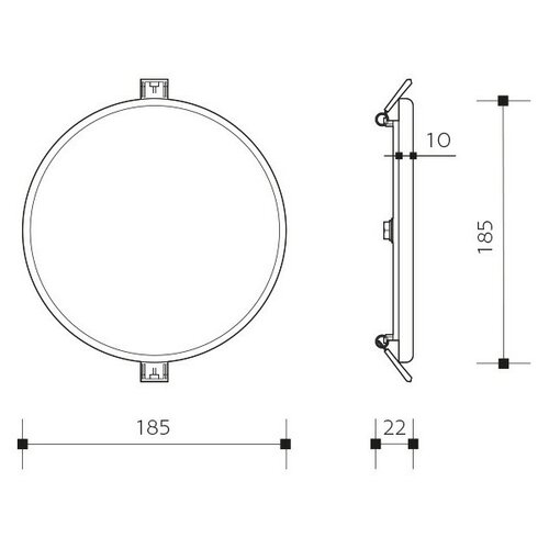 Panlux Prisadené LED svietidlo Downlight Round, pr. 18,5 cm, 18 W, IP66