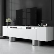Măsuță TV Bohem White and Silver
