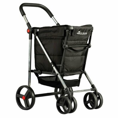 Rolser Składany wózek na kółkach Basket Polar 4Big, czarny