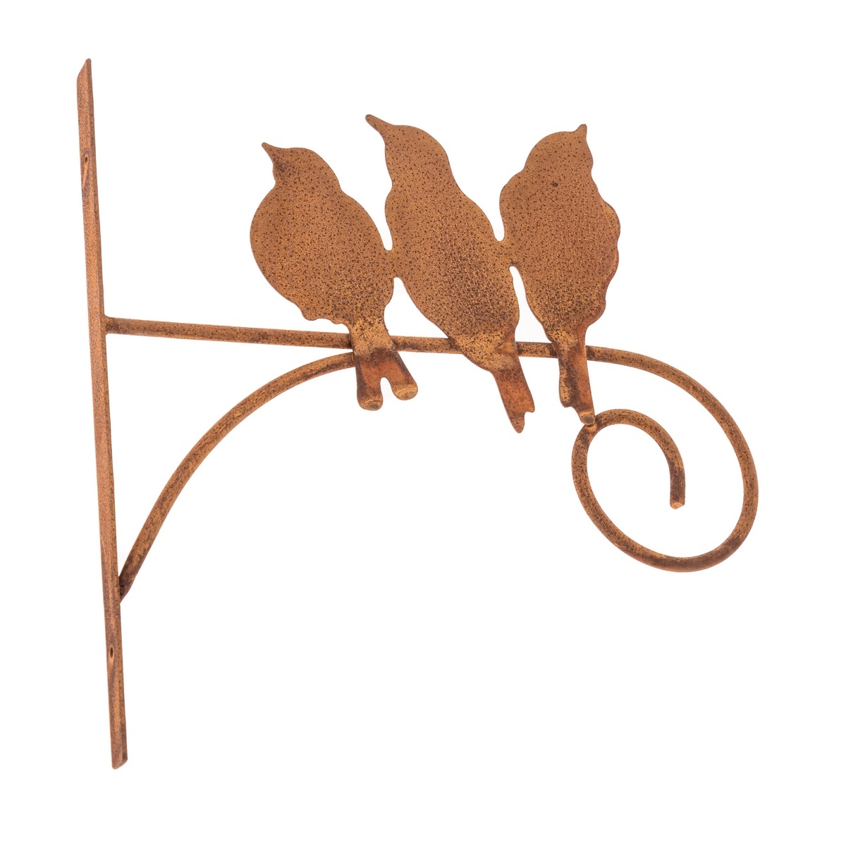 Cârlig decorativ de metal cu păsări, 27 x 1,5 x 26,5 cm