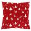 Poduszka z wypełnieniem motyw świąteczny Boże Narodzenie 45 x 45 cm, czerwony
