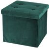 Úložný sedací box Smooth Velvet, zelená