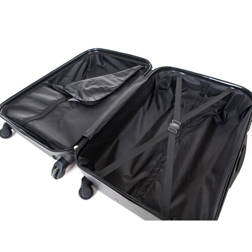 Pretty UP kagyló utazóbőrönd ABS16 L, fekete