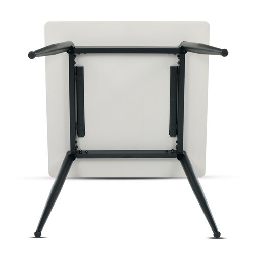 Esstisch 80 x 80 cm, Keramik und Marmor, weiß
