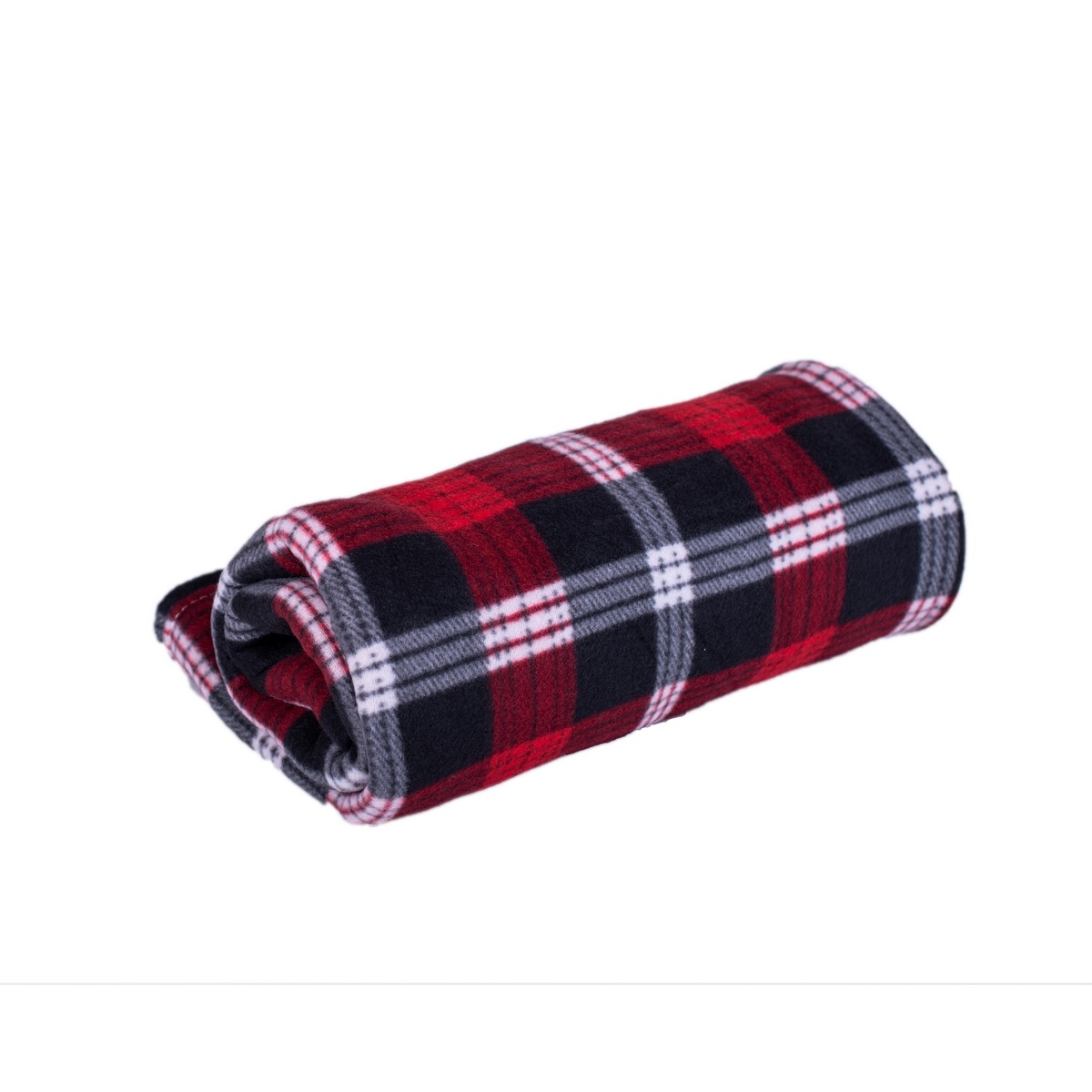 Fleece takaró kocka bordó, 150 x 200 cm akciós termékkép 1