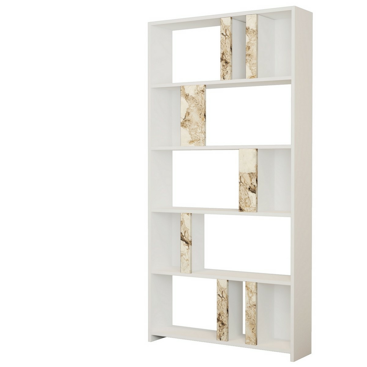 Lime White Marble a biela knižnica