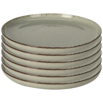 EH Porcelánový dezertní talíř Light Green 19 cm, 6 ks