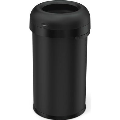 Simplehuman Koš do komerčních prostor kulatý otevřený 60 l, černá mat