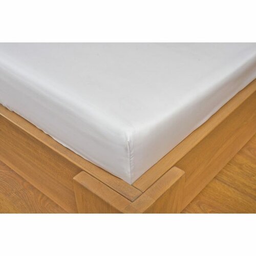 Cearșaf de pat Kvalitex Satin colecția Luxury alb, 180 x 200 cm + 22 cm