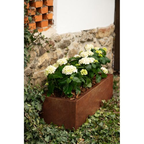 Ghiveci de grădină Line 40 x 120 x 30 cm, corten CORGARDEN 1006