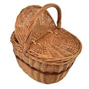 Pletena košara Piknik ovalna M, 36 x 26 cm