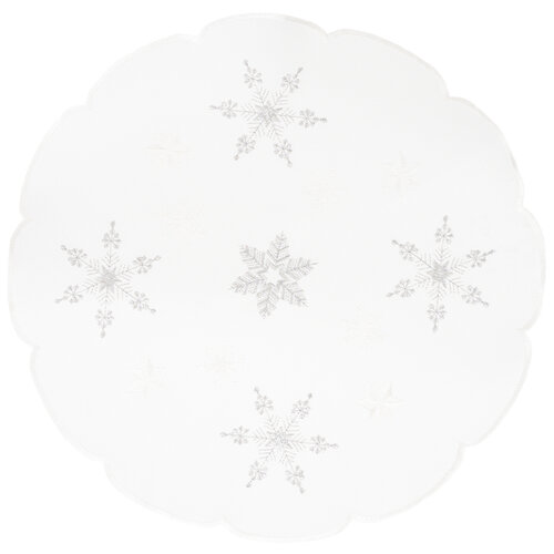Vánoční ubrus Hvězdičky bílá, pr. 35 cm