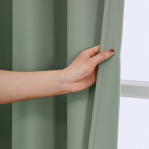 Draperie blackout 4Home Cairo gri-verde, 150 x 250 cm