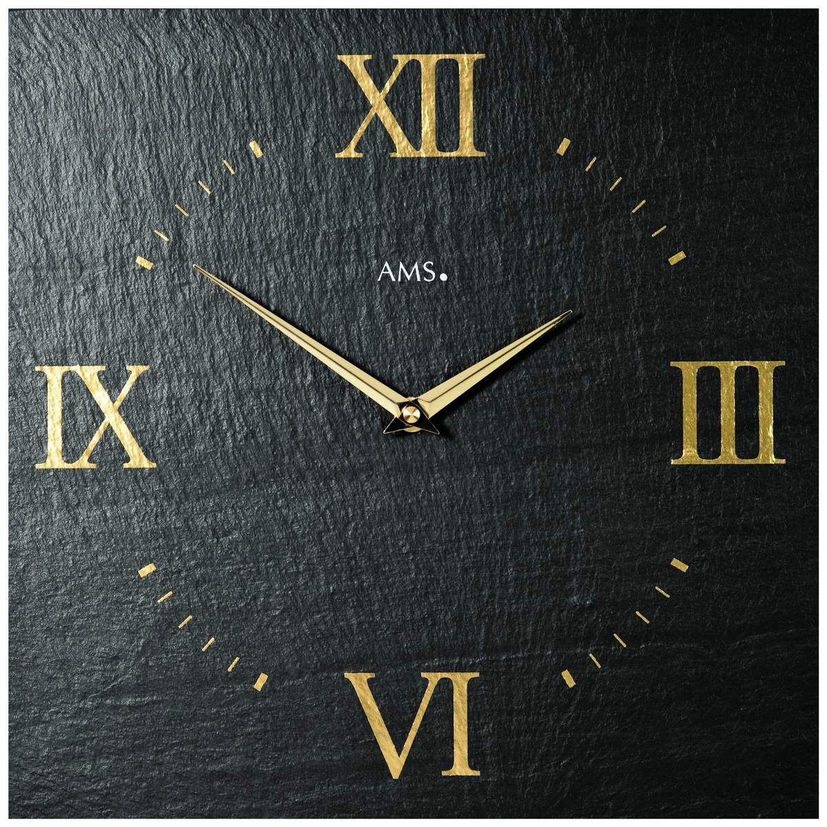 AMS 9517 designové nástěnné břidlicové hodiny, 30 x 30 cm