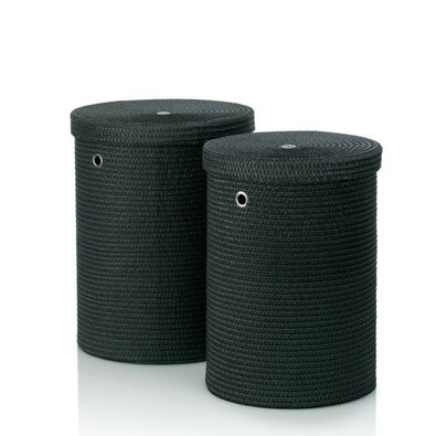 Kela 2-delni set košov za umazano perilo RIMOSSA,črn
