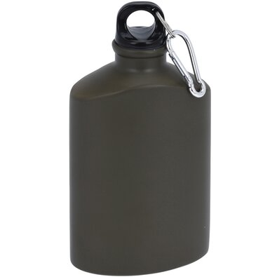 Športová hliníková fľaša s uzáverom 500 ml, army