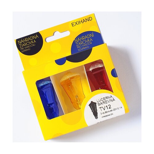 Žarnice Blister pakiranje Barvita svetilka, 3 kos,20V/0,1A