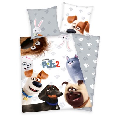 Herding Dziecięca pościel bawełniana Pets 2, 140 x 200 cm, 70 x 90 cm