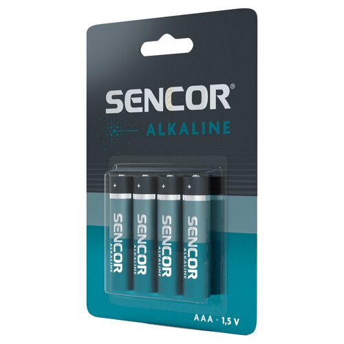 Sencor SBA LR03 alkalická baterie AAA, 4 ks