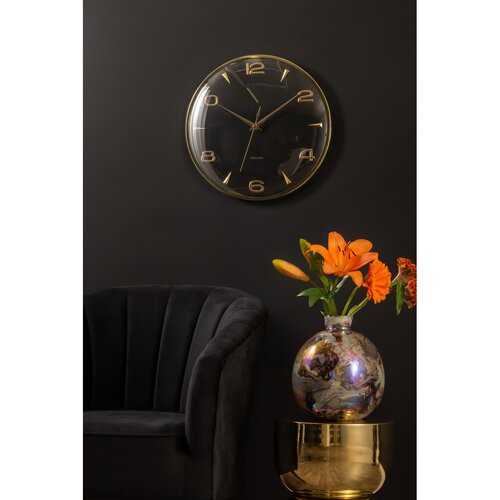 Karlsson 6017BK dizájner falióra, fekete, átmérő:40 cm