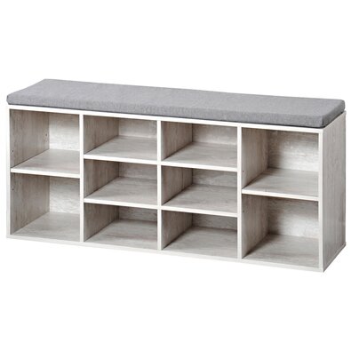 Kesper 15931 Cipősszekrény ülőpárnával, fehér,103,5 x 48 x 29,5 cm