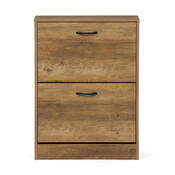 Výklopný botník se 2 přihrádkami COMPACT Elm, dekor jilm