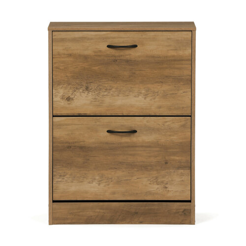 Výklopný botník se 2 přihrádkami COMPACT Elm, dekor jilm