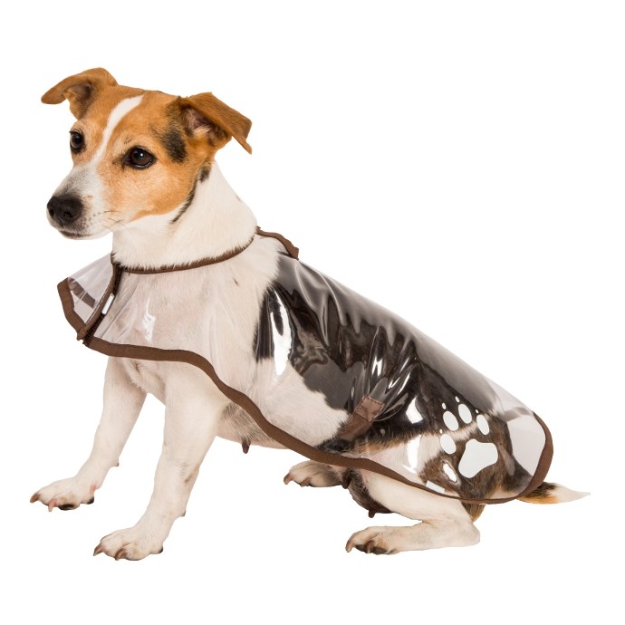 Obleček - Pláštěnka "Bella"průhledná reflex hnědá 40 cm