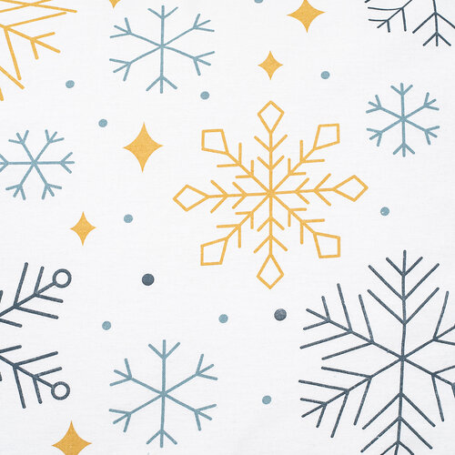 4Home Flanelové povlečení Frosty snowflakes, 140 x 220 cm, 70 x 90 cm
