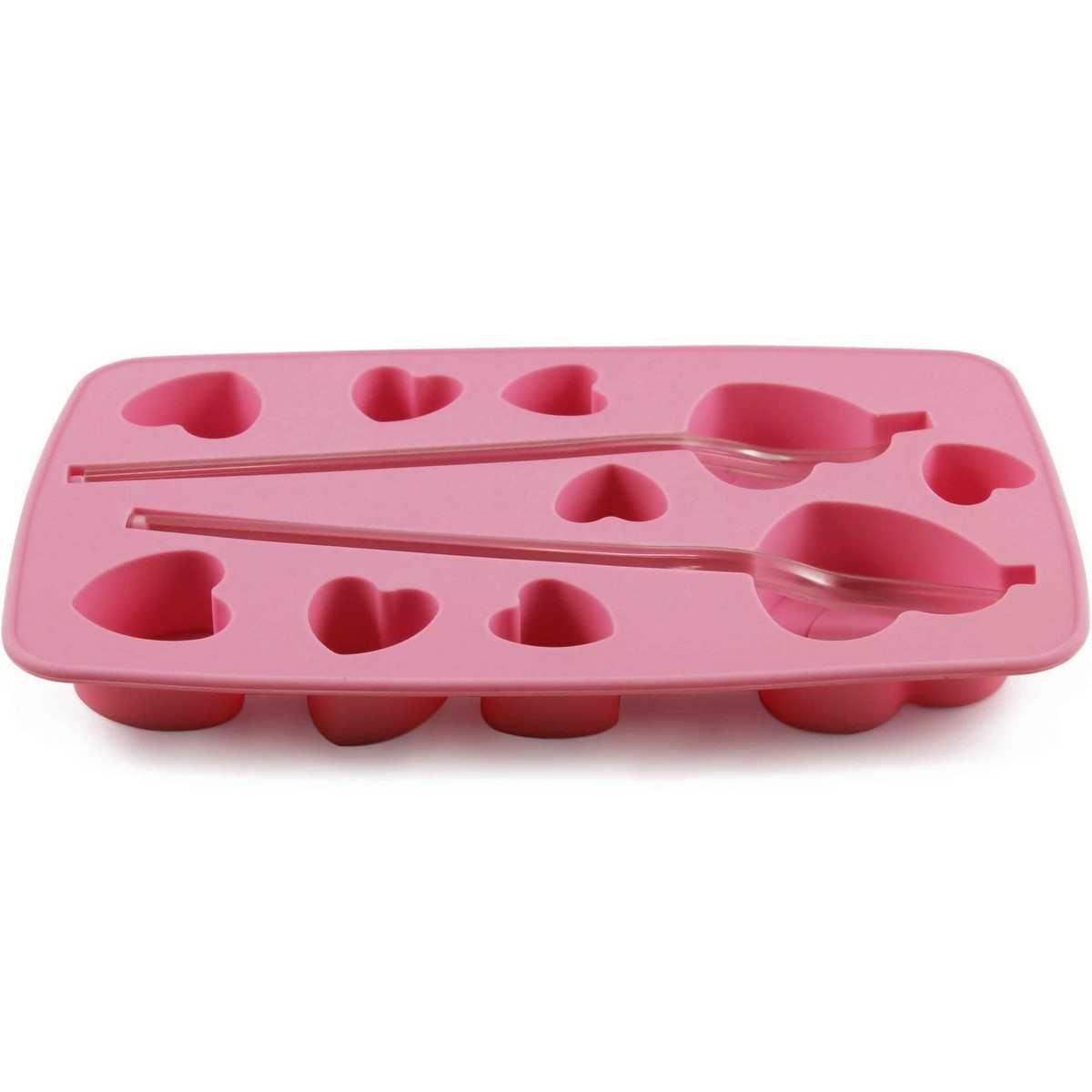 Toro Silikonowa forma na kostki lodu ze słomką Serce