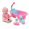 Addo Puppe mit Badewanne und Zubehör, 30 cmrosa  ,