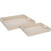 Set de tăvi de servire Stripes bej, 2 buc