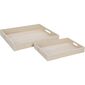 Set de tăvi de servire Stripes bej, 2 buc