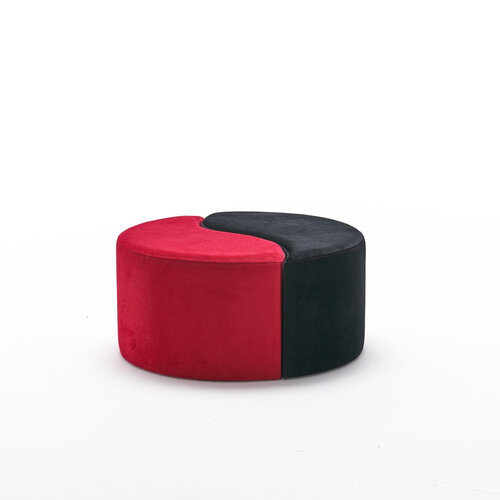 Taboret  Alis Puf Red and Black