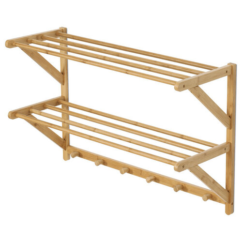 Wandgarderobe B005 NAT, Bambus