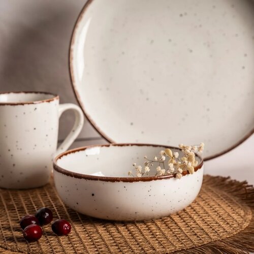Altom Porcelánová miska Reactive Ivory, 15,5 cm,700 ml