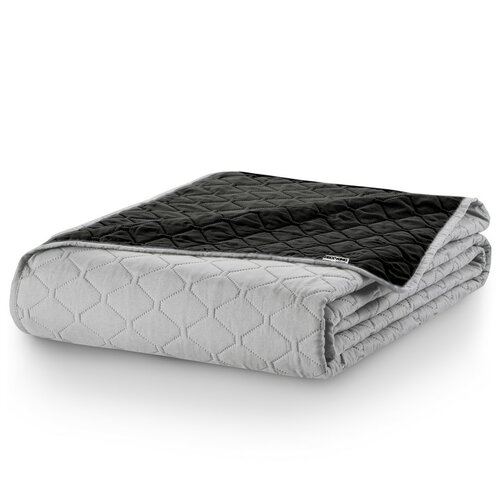 DecoKing Prekriv za postel Axel siva/črna, 170 x210 cm