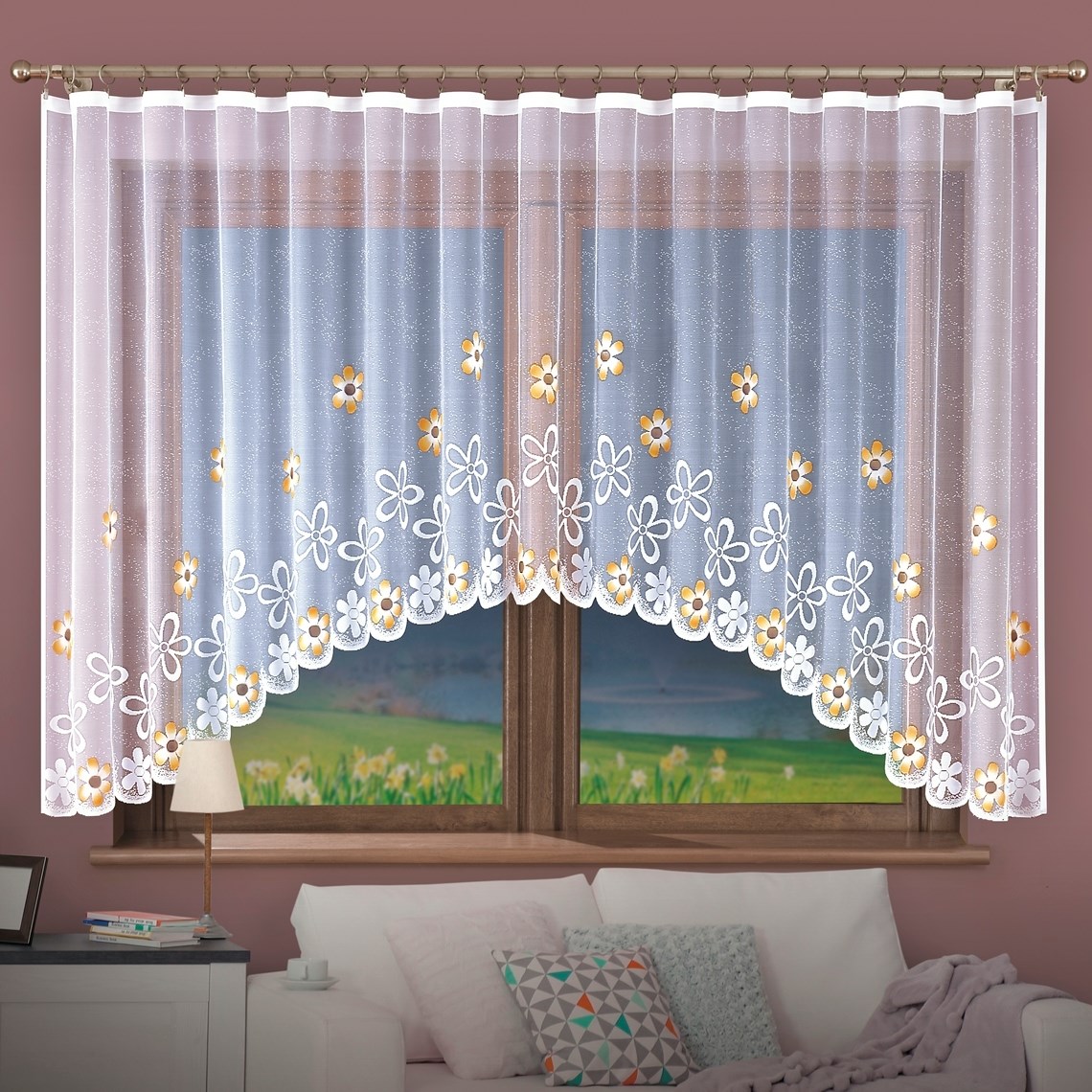 Forbyt Záclona Chloris farebná, 280 x 130 cm