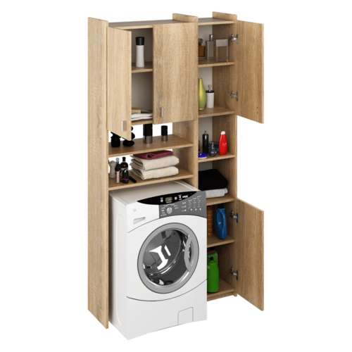 Skříňka nad pračku MIRALI, dub sonoma