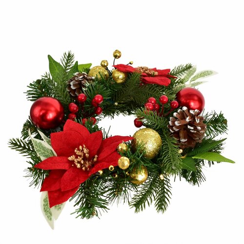 Świąteczny wieniec świecący Florencia, 30 cm, 10 diod LED