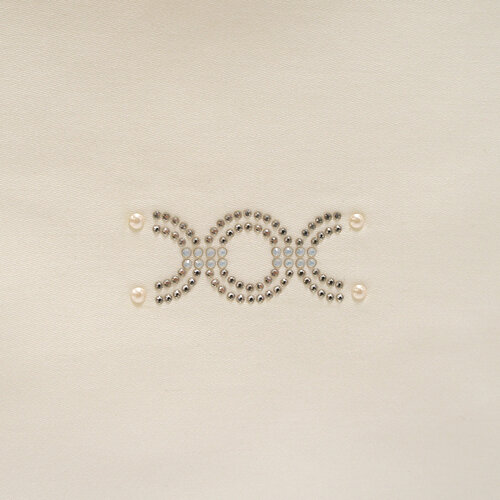 Pościel satynowa Swarovski champagne, 140 x 220 cm, 70 x 90 cm