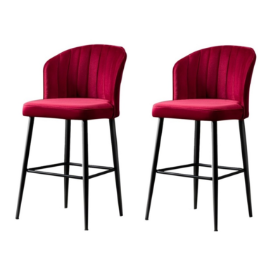 Set de scaune de bar Rubi Claret Red, 2 buc.