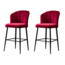 Barstuhl-Set Rubi Claret Red, 2 Stück