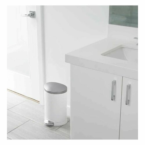 Simplehuman Педальний напівкруглий кошик 6 л, білий