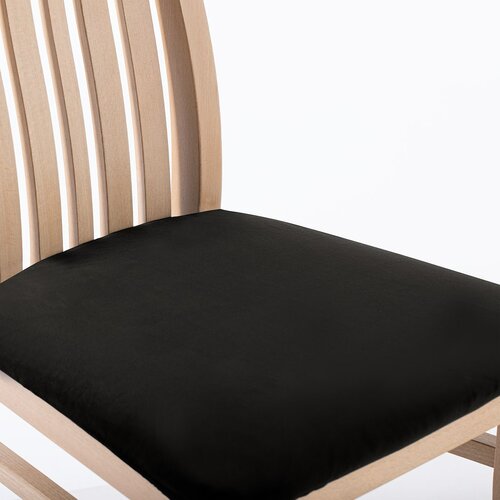 Restilo Napínací poťah na sedák na stoličku čierna, 40 x 40 + 5 cm