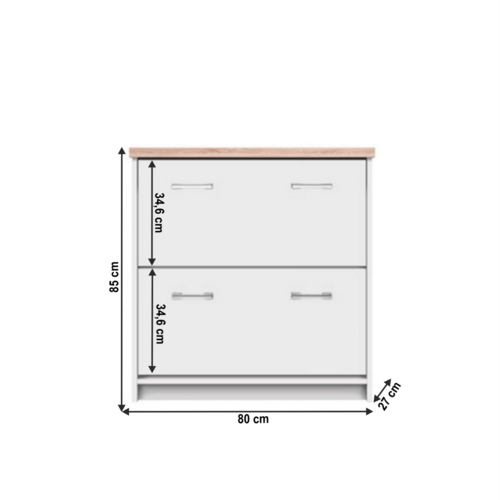 Schuhschrank TOPTY 2K, Weiß