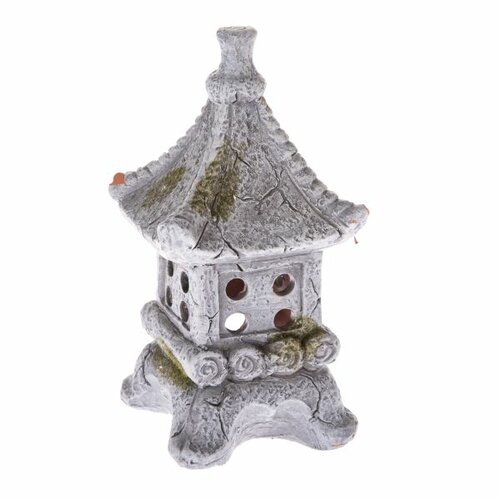 Keramický svícen na čajovou svíčku Pagoda, 11 x 20 x 10,5 cm