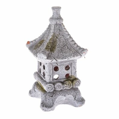 Keramični svečnik za čajno svečko Pagoda, 11 x 20x 10,5 cm