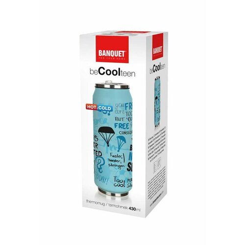 Banquet Termos BE COOL Teenager Boys 430 ml, niebieski