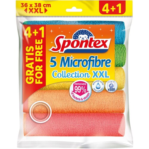 Spontex Tücher XXL Mikrofaser 4+1Farbenmix,